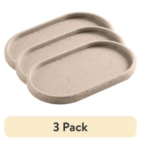 (3 pack)Faux Stone Accessory Tray