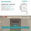 15inch Undermount RV Sink Single Bowl Bar Sink Stainless Steel Kitchen Sink with Folding Faucet, Sink Cover, Drain Strainer