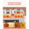 Electric Soup Warmer, Three 6.34QT Stainless Steel Round Pot with 86~185 Fahrenheit Adjustable Temp
