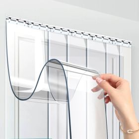 PVC Strip Door Curtain 7.87Inch Width 1.5mm Thickness 3Pcs Set Cold Air Isolation Dustproof Energy Saving Plastic Door Screen For Warehouse Garag (Option: 94inch)