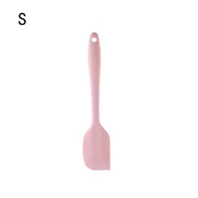 1pc All-in-one High-quality Silicone Scraper Baking Tool; Heat-resistant Silicone Scraper; Cream Cake Spatula; Baking Shovel Knife 8.27inch/11.02 (Color: Nordic Pink, size: small)