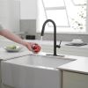 Single Handle Pull Down Sprayer Kitchen Faucet in Brushed Nickel