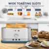 4-Slice Toaster, 7 Browning Settings, Defrost/Reheat Functions, Removable Crumb Tray, Full body Stainless Steel Housing, Anti-Fingerprint, Anti-Jam